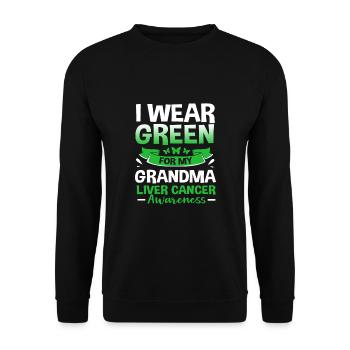 Liver disease - Unisex Sweatshirt - black - Front - Alina (178cm) & Michal (187cm)