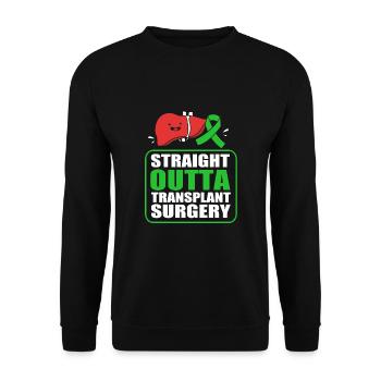Liver disease - Unisex Sweatshirt - black - Front - Alina (178cm) & Michal (187cm)