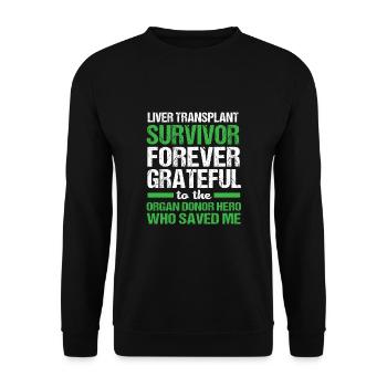 Liver disease - Unisex Sweatshirt - black - Front - Alina (178cm) & Michal (187cm)
