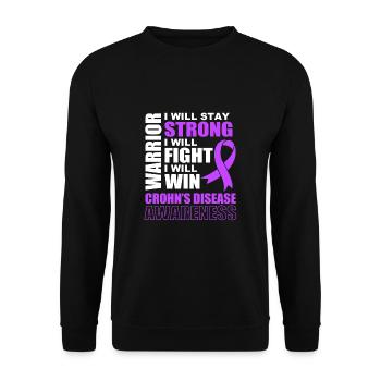 Morbus Crohn - Unisex Pullover - Schwarz - Vorne - Alina (178cm) & Michal (187cm)