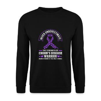 Morbus Crohn - Unisex Pullover - Schwarz - Vorne - Alina (178cm) & Michal (187cm)