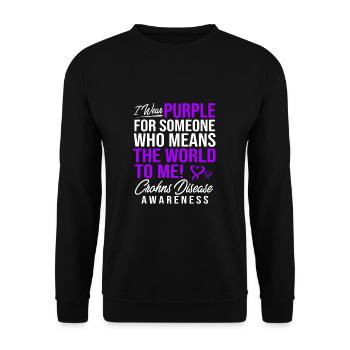 Morbus Crohn - Unisex Pullover - Schwarz - Vorne - Alina (178cm) & Michal (187cm)