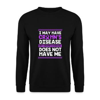 Crohn's disease - Unisex Sweatshirt - black - Front - Alina (178cm) & Michal (187cm)