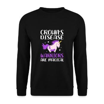 Crohn's disease - Unisex Sweatshirt - black - Front - Alina (178cm) & Michal (187cm)