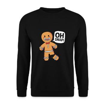 bonhomme en pain d’épice Coeur en pain d’épice Snacking en pain d’épice - Sweat-shirt Unisexe - noir - Devant - Alina (178cm) & Michal (187cm)