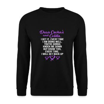 Crohn's disease - Unisex Sweatshirt - black - Front - Alina (178cm) & Michal (187cm)
