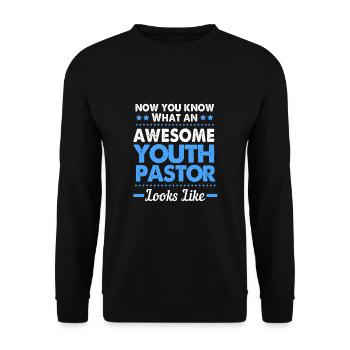 Youth pastor - Unisex Sweatshirt - black - Front - Alina (178cm) & Michal (187cm)