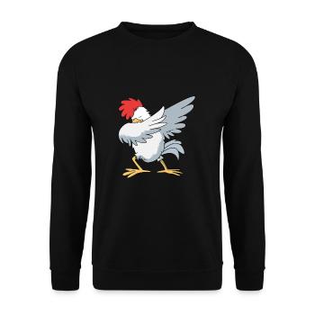 Chicken Poultry - Unisex Sweatshirt - black - Front - Alina (178cm) & Michal (187cm)
