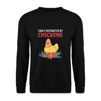 Chicken Poultry - Unisex Sweatshirt - black - Front - Alina (178cm) & Michal (187cm)