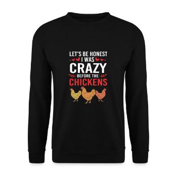 Chicken Poultry - Unisex Sweatshirt - black - Front - Alina (178cm) & Michal (187cm)