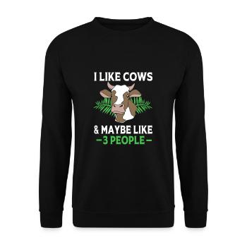 Agriculteur Fermier Femme d’agriculteur Ferme - Sweat-shirt Unisexe - noir - Devant - Alina (178cm) & Michal (187cm)