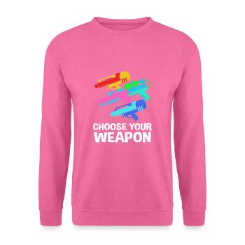 Water pistol - Unisex Sweatshirt - pink - Front