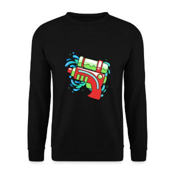 Wasserpistole - Unisex Pullover - Schwarz - Vorne - Alina (178cm) & Michal (187cm)