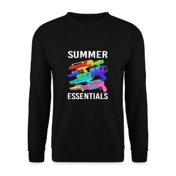 Wasserpistole - Unisex Pullover - Schwarz - Vorne - Alina (178cm) & Michal (187cm)