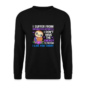 Rheumatism Arthritis - Unisex Sweatshirt - black - Front - Alina (178cm) & Michal (187cm)