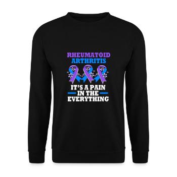 Rheuma Arthritis - Unisex Pullover - Schwarz - Vorne - Alina (178cm) & Michal (187cm)