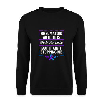Rheuma Arthritis - Unisex Pullover - Schwarz - Vorne - Alina (178cm) & Michal (187cm)