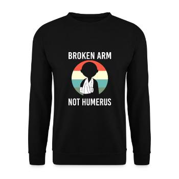 Broken Arm Bone Fracture - Unisex Sweatshirt - black - Front - Alina (178cm) & Michal (187cm)