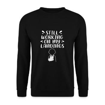Broken Arm Bone Fracture - Unisex Sweatshirt - black - Front - Alina (178cm) & Michal (187cm)