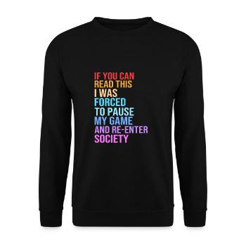 Joueur - Sweat-shirt Unisexe - noir - Devant - Alina (178cm) & Michal (187cm)