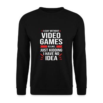 Joueur - Sweat-shirt Unisexe - noir - Devant - Alina (178cm) & Michal (187cm)