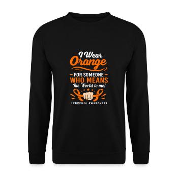 Leukämie Bewusstsein - Unisex Pullover - Schwarz - Vorne - Alina (178cm) & Michal (187cm)