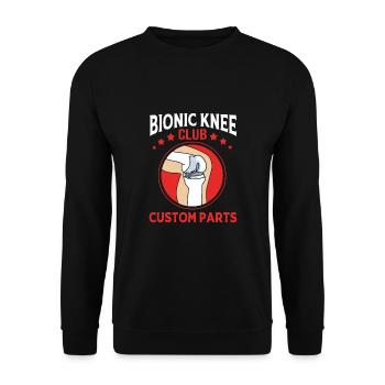 Knie Operation - Unisex Pullover - Schwarz - Vorne - Alina (178cm) & Michal (187cm)