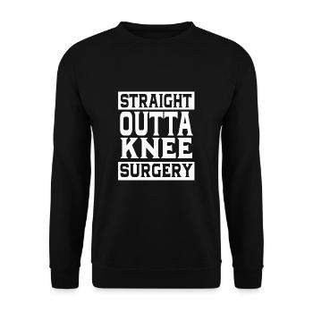 Knie Operation - Unisex Pullover - Schwarz - Vorne - Alina (178cm) & Michal (187cm)
