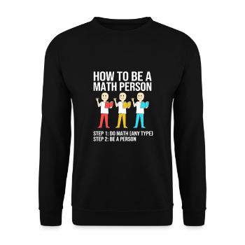 Mathematics - Unisex Sweatshirt - black - Front - Alina (178cm) & Michal (187cm)