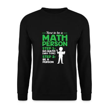 Mathematics - Unisex Sweatshirt - black - Front - Alina (178cm) & Michal (187cm)