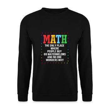 Mathematics - Unisex Sweatshirt - black - Front - Alina (178cm) & Michal (187cm)