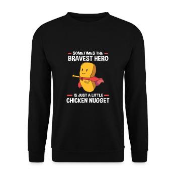 chicken nuggets - Unisex Sweatshirt - black - Front - Alina (178cm) & Michal (187cm)