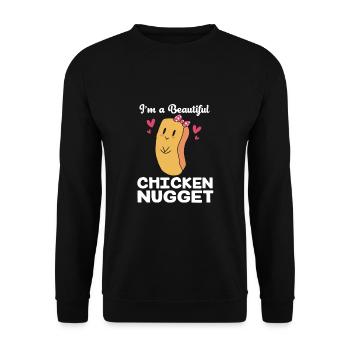 Chicken Nuggets - Unisex Sweatshirt - black - Front - Alina (178cm) & Michal (187cm)
