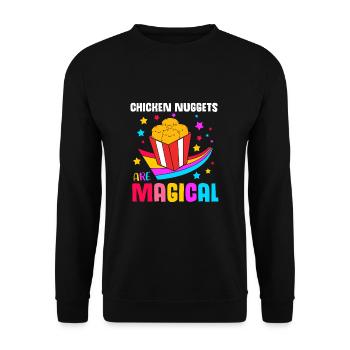 Chicken Nuggets - Unisex Sweatshirt - black - Front - Alina (178cm) & Michal (187cm)