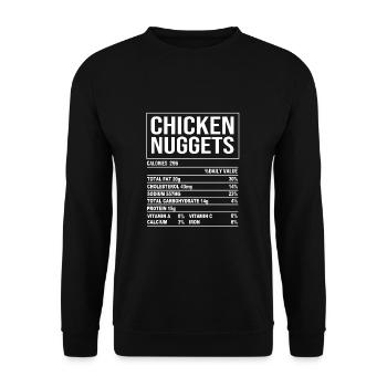 Nuggets de poulet - Sweat-shirt Unisexe - noir - Devant - Alina (178cm) & Michal (187cm)