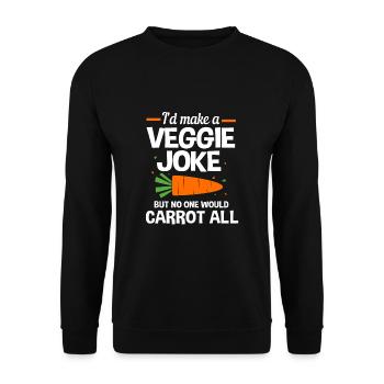 Carottes Légumes - Sweat-shirt Unisexe - noir - Devant - Alina (178cm) & Michal (187cm)