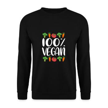 Karotte Gemüse - Unisex Pullover - Schwarz - Vorne - Alina (178cm) & Michal (187cm)