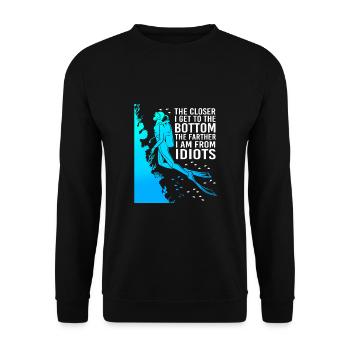 Dive - Unisex Sweatshirt - black - Front - Alina (178cm) & Michal (187cm)