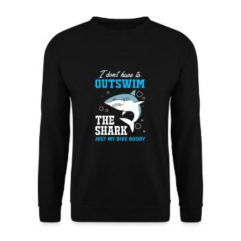 Dive - Unisex Sweatshirt - black - Front - Alina (178cm) & Michal (187cm)