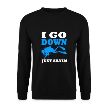 Dive - Unisex Sweatshirt - black - Front - Alina (178cm) & Michal (187cm)