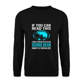 Dive - Unisex Sweatshirt - black - Front - Alina (178cm) & Michal (187cm)