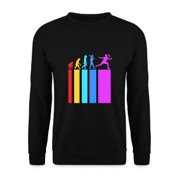 Badminton - Unisex Sweatshirt - black - Front - Alina (178cm) & Michal (187cm)