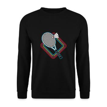 Badminton - Unisex Sweatshirt - black - Front - Alina (178cm) & Michal (187cm)