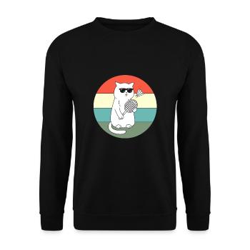 Badminton - Unisex Sweatshirt - black - Front - Alina (178cm) & Michal (187cm)