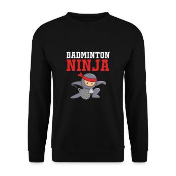 Badminton - Unisex Sweatshirt - black - Front - Alina (178cm) & Michal (187cm)