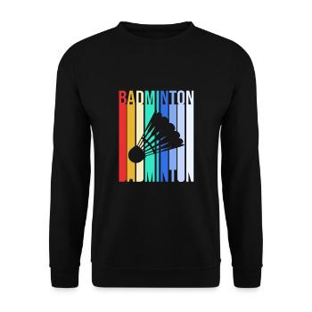 Badminton - Unisex Sweatshirt - black - Front - Alina (178cm) & Michal (187cm)