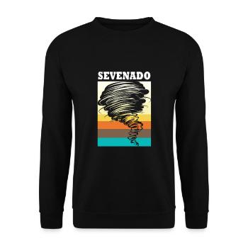 Tornado Birthday Children's Birthday Party - Unisex Sweatshirt - black - Front - Alina (178cm) & Michal (187cm)