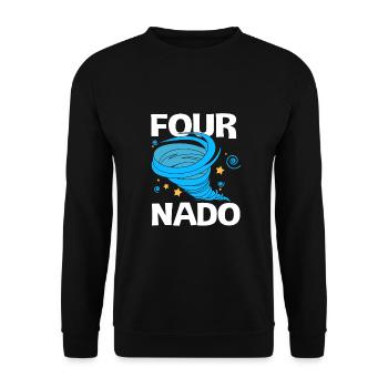 Tornado Birthday Children's Birthday Party - Unisex Sweatshirt - black - Front - Alina (178cm) & Michal (187cm)