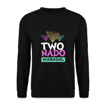 Tornado Birthday Children's Birthday Party - Unisex Sweatshirt - black - Front - Alina (178cm) & Michal (187cm)