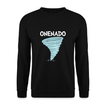 Tornado Birthday Children's Birthday Party - Unisex Sweatshirt - black - Front - Alina (178cm) & Michal (187cm)